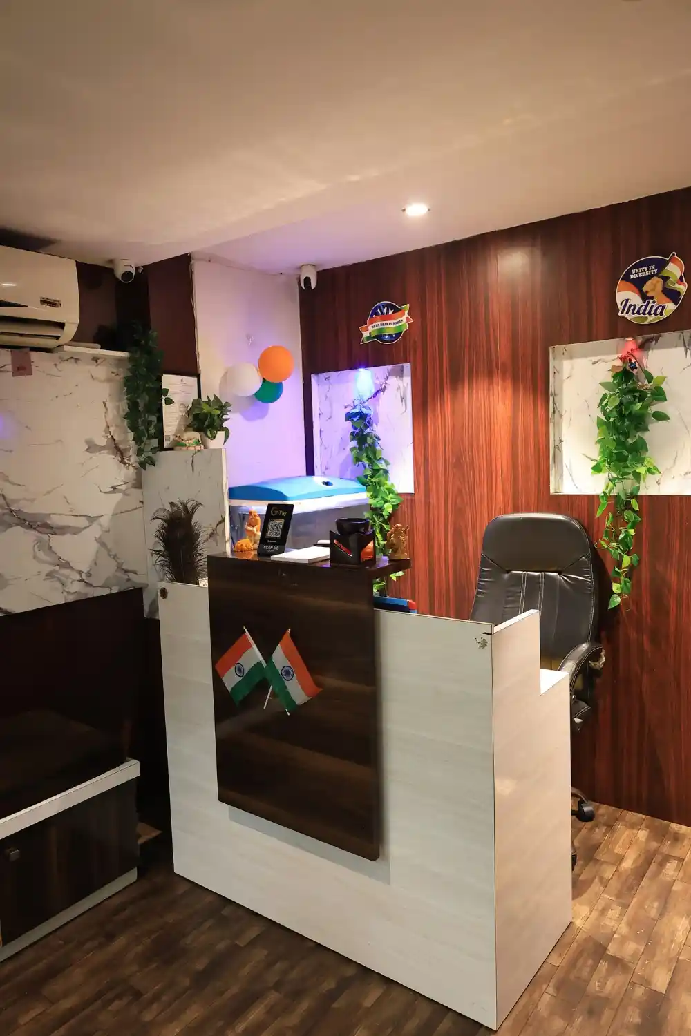 Reception and waiting area at Sutra Day Spa Surat